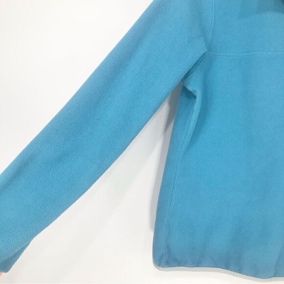 Patagonia Teal Blue Quarter Snap Micro Fleece Performance Layer Pullover - Picture 7 of 14